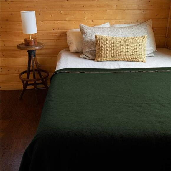 Large Wool Camping Blanket Warm Washable Outdoor Survival Stadium Travel Use - Picture 4 of 7